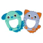 PLAYGRO Silikonová kousátka zvířátka 2 kusy