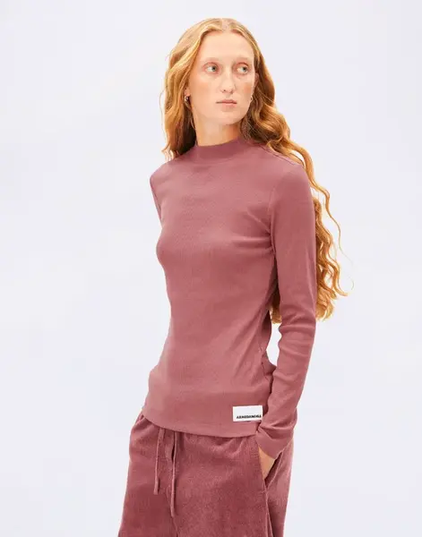 Tričko Armedangels Fatimaara 3655 velvet ember