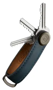 Klíčenka Orbitkey Crazy Horse Marine Blue with Blue Stitching