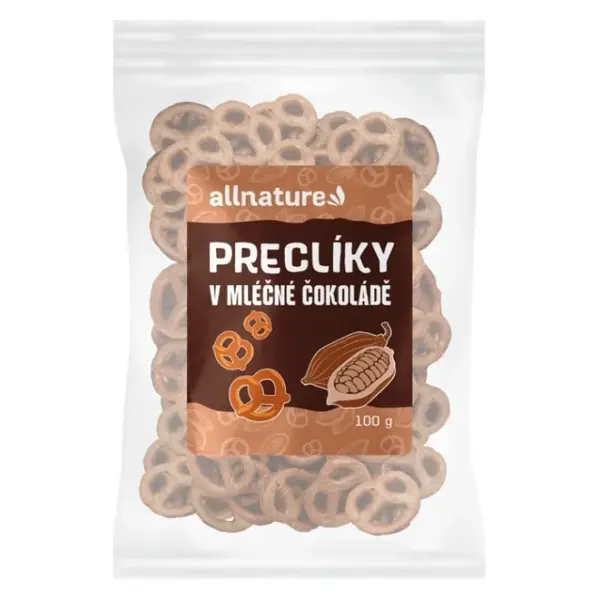 ALLNATURE Preclíky v mléčné čokoládě 100 g