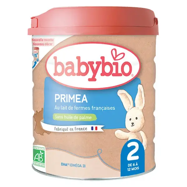BABYBIO Primea 2 Pokračovací kojenecké mléko od 6-12 měsíců BIO 800 g