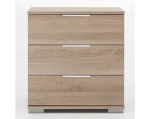 Nočný stolík Easy Plus, 3 zásuvky, dub sonoma%