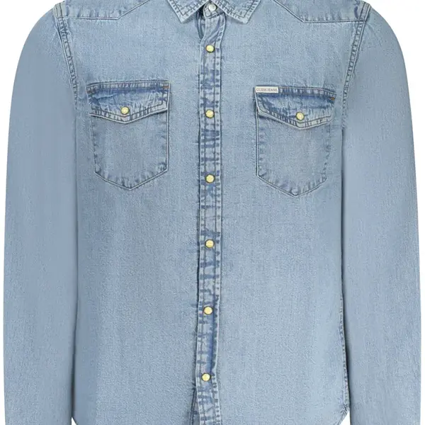 GUESS JEANS LONG SLEEVE SHIRT MEN BLUE