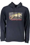 CAVALLI CLASS MEN'S BLUE ZIPLESS SWEATSHIRT