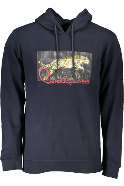 CAVALLI CLASS MEN'S BLUE ZIPLESS SWEATSHIRT