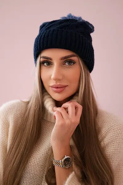 marka niezdefiniowana Čapica s fleece Ilona K218 námornícka modrá + džínsy
