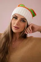 Kinga K297 Women's Cap White + Orange + Green