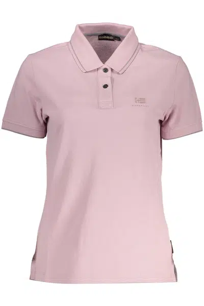 NAPAPIJRI WOMEN&#39;S SHORT SLEEVE POLO PINK