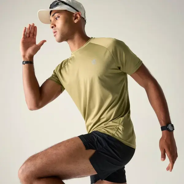 Pánské funkční tričko dare2b accelerate khaki m