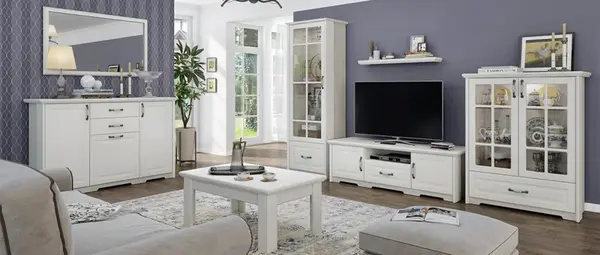 Obývací pokoj marley - bílá/borovice