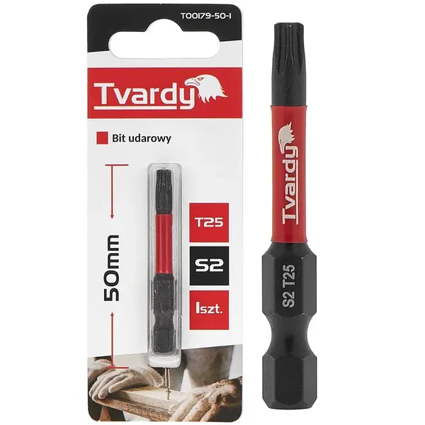 TVARDY Nárazový šroubovák T25 50 mm S2