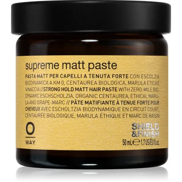 Oway Shield & Finish Supreme Matt Paste matující stylingová pasta se střední fixací 50 ml