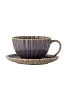 Šálek s podšálkem Bloomingville Latina 220 ml vínová barva