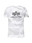 ALPHA INDUSTRIES Tričko  kamenná / svetlosivá / čierna / biela