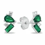 Brilio Silver Slušivé stříbrné náušnice se zirkony EA1170WG