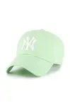 Bavlněná baseballová čepice 47 brand MLB New York Yankees zelená barva, B-RGW17GWS-B0A