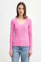 Tričko s dlouhým rukávem Morgan TRESOR růžová barva, TRESOR