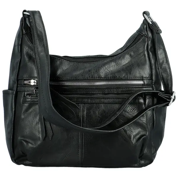 Stylová dámská koženková crossbody kabelka Palmira, černá