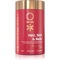 Nutriburst Advanced Hair, Skin & Nails žvýkací měkké tobolky pro krásné vlasy, pleť a nehty příchuť Strawberry 60 ks