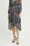 Sukně Morgan JARY.F fialová barva, midi, áčková, JARY.F