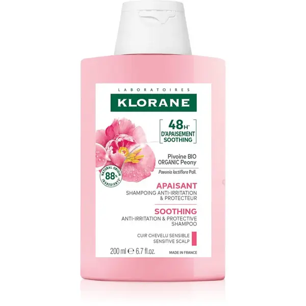Klorane Peony Soothing Sensitive Hair Scalp Shampoo šampón pre citlivú pokožku hlavy 200 ml