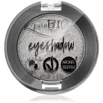 puroBIO Cosmetics Compact Eyeshadows očné tiene odtieň 23 Silver 2,5 g