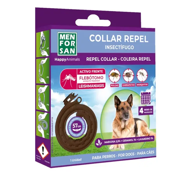 MENFORSAN Přírodní antiparazitní obojek pro psy 57 cm