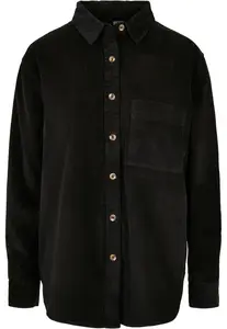 Dámská manšestrová oversized košile černá