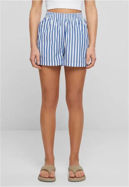 Women's striped shorts white/blue