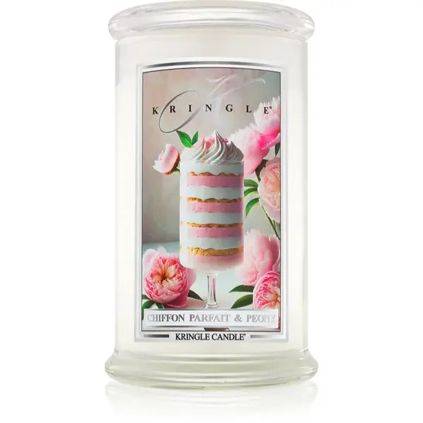 Kringle Candle Chiffon Parfait & Peony vonná sviečka 623 g