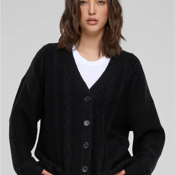 Women's knitted cardigan black