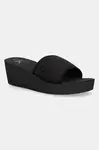 Pantofle Calvin Klein Jeans BEACH WEDGE SLIDE CANVAS