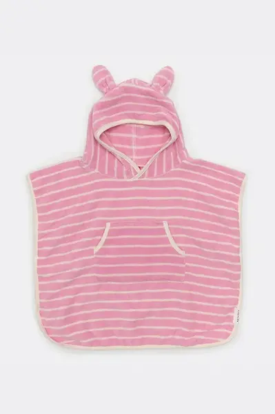 Dětský ručník s kapucí SunnyLife Cotton Candy Pink Stripe růžová barva