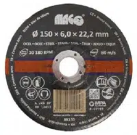 Kotouč brusný na kov 150 x 6 x 22,2 mm - MAGG BK150