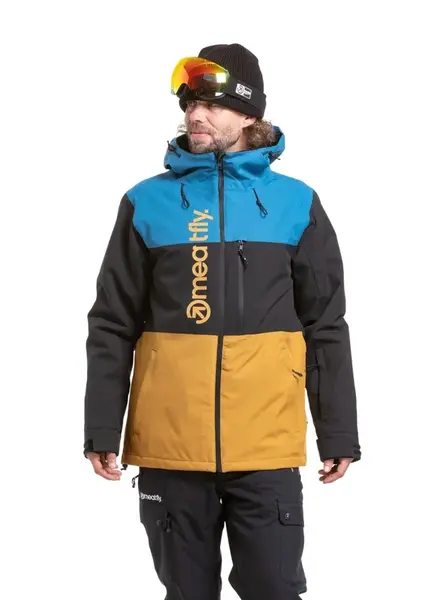 Meatfly pánská SNB & SKI bunda Manifold Wood / Blue | Černá | Velikost M