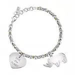 La Petite Story Ocelový náramek s přívěsky Save the Planet LPS05ATA12