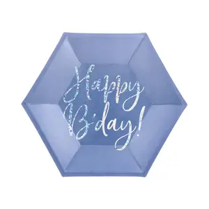 Taniere Happy B'day! tmavo modré 6 ks ALBI