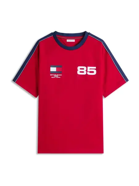 TOMMY HILFIGER Tričko 'COUNTRIES'  námornícka modrá / červená / biela