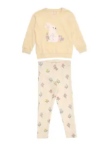 Lindex Set 'Rabbit'  modrá / pastelovo žltá / zelená / ružová