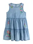 Next Šaty  modrá denim / svetlozelená / svetloružová / grenadínová