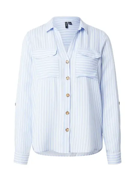 VERO MODA Blúzka 'VMBUMPY'  svetlomodrá / biela