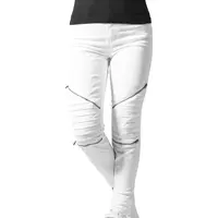 Women's stretch biker pants white