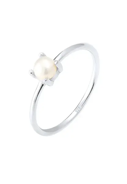 ELLI Prsteň  strieborná / perlovo biela