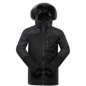 ALPINE PRO OLAD Pánska lyžiarska bunda, čierna, veľkosť