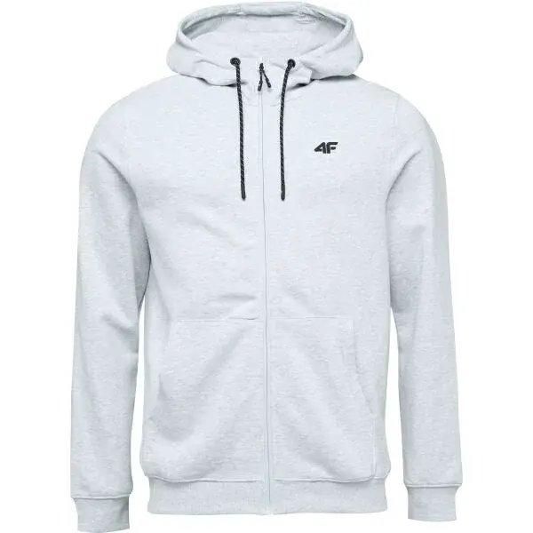 4F SWEATSHIRT LEO Pánska mikina, sivá, veľkosť