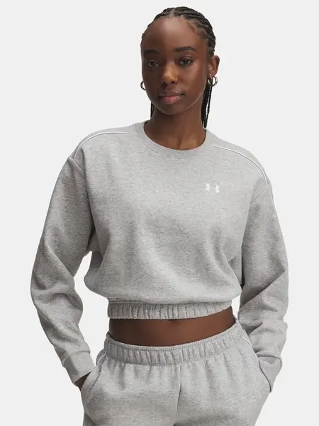 Dámská mikina Under Armour UA Rival Fleece Piped Crew-GRY - Dámské
