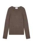 JUST CASHMERE Sveter 'Joyce'  hnedá melírovaná