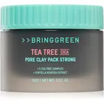 BRINGGREEN Tea Tree Cica Pore Clay Pack Strong krémová maska pre mastnú pleť so sklonom k akné 100 g
