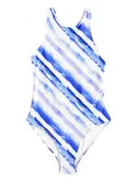 Next Jednodielne plavky  modrá / šedobiela