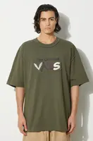 Bavlněné tričko Vans Premium Classics LX Vans Clash zelená barva, s potiskem, VN000HQ7KCZ1